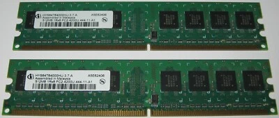 2 X Infineon 512 MB DDR2 533 MHz RAM Module - PC2 4200 - 240 Pin - Non-ECC - Image 1 of 3