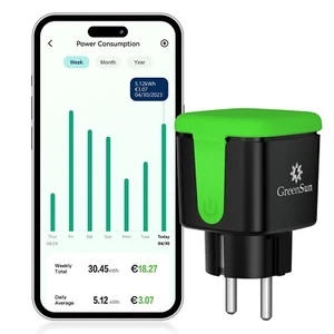 GreenSun Wasserdicht Wifi Strommessgerat Steckdose Stromzahler gartensteckdose - Bild 1 von 11