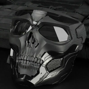 Schädel Taktische Maske Paintball Airsoft CS Full Face Schutz Helm Brille - Bild 1 von 12