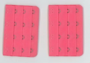 4 Hooks High Join Between Bra Band Ends Bubble Gum Pink Color B6-D7 - Picture 1 of 3