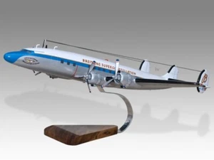 Lockheed Constellation Super Breitling Wood Airplane New Model Small Scale 1/130 - Picture 1 of 12