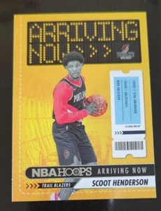 π2023-24 Scoot Henderson RC Panini NBA Hoops Arriving Now 4 Insert Blazers - Picture 1 of 2
