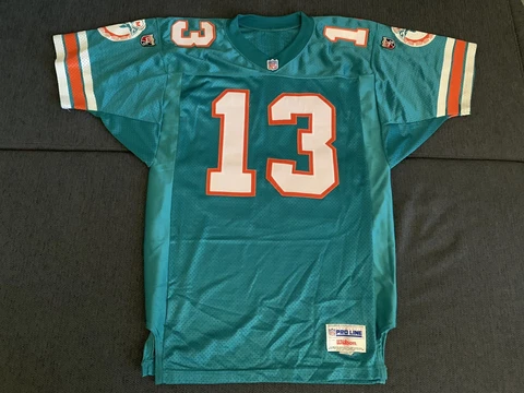 Vintage Authentic Wilson Pro Line NFL Miami Dolphins Jersey Size 44 Blank Cover