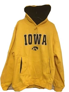 IOWA HAWKEYES SWEATSHIRT Sewn Hoodie Men's Large Fine Quality $20 OFF SALE NEW - Picture 1 of 3
