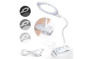 Daylight LED Magnifying Lamp, Clamp Magnifying Glass with Adjustable Light N. - Picture 1 of 1