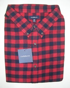Croft & Barrow Men's Red Black Buffalo Plaid SOFT Flannel Shirt - 4XB - NWT $44 - Picture 1 of 3