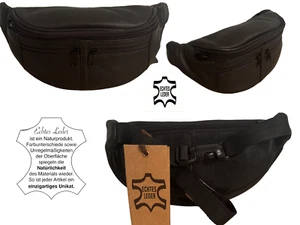 Bauchtasche Schwarz Leder Gürteltasche Hüfttasche Umhängetasche CrossBag BodyBag - Bild 1 von 4