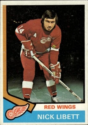 1974-75 Topps #193 Nick Libett Detroit Red Wings - Image 1 of 2