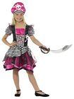 Smiffys Perfect Pirate Girl Costume, Black & Pink (Size M)