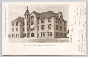 Postal de Corvallis Oregon Agricultural Hall OAC 1906 - Imagen 1 de 2