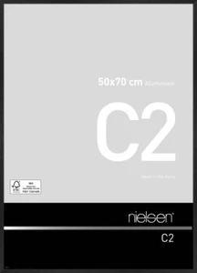 Nielsen Marco Aluminio C2 Estructura Negro Mate 50x70 cm Vidrio Acrílico - Imagen 1 de 7