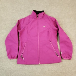 New Balance Windbreaker Jacket Womens Medium Purple Full Zip Mock Neck Running - Picture 1 of 9
