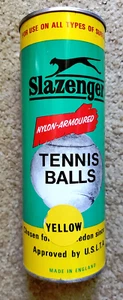 Vintage Unopened Can of 3 Slazenger Tennis Balls; Yellow; Chosen for Wimbledon - Picture 1 of 1