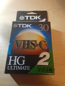 TDK TC-30HGL2 VHSC HG Ultimate Camcorder Tape VHS-C 2 Pack - Photo 1 sur 1