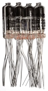 4x 6N16B-VI = 6021 ~ 6SN7 Double Triode Tubes Melz Gold Grid NOS Military Melz - Bild 1 von 2