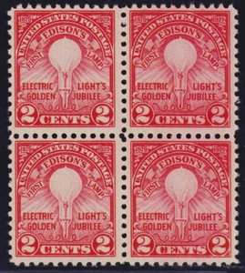 US Stamps #954Edison Block Mint Never Hinged - Picture 1 of 2