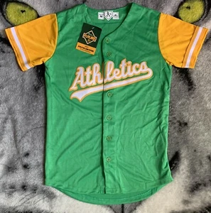 Rare Vintage Style Oakland Athletics Embroidered #14 Youth Sz M Jersey NWT - Picture 1 of 7