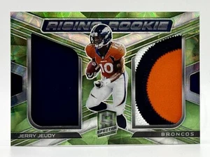 2020 Panini Spectra Rising Neon Green Jerry Jeudy RC Patch 23/35 Denver Broncos - Picture 1 of 2
