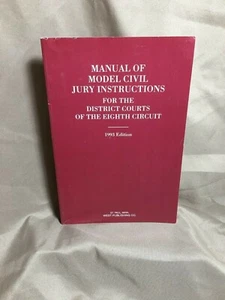 Manual of Model Civil Jury Instructions For The Eighth Circuit 1993 Edition - Imagen 1 de 4