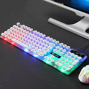 GTX300 LED RGB Backlight Gaming Keyboard and Mouse Combo for PC - Picture 1 of 4