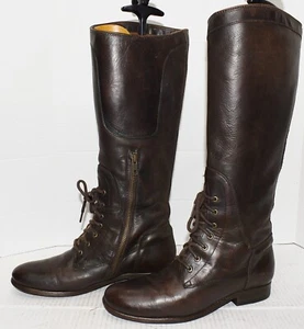 Frye Melissa braun geöltes Leder kniehoch Reitstiefel hoch Größe 7 - Bild 1 von 7