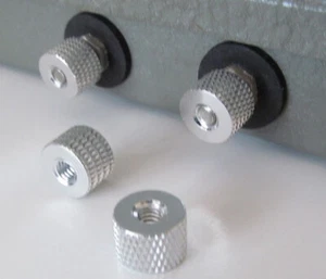 Hammant and Morgan (compatible) Terminal Nuts. Silver. Set of Four. - Picture 1 of 1