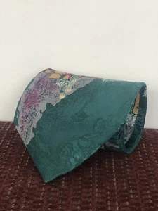 Men Tie by WEMBLEY Endangered Species Parrots of the Forest 100% SILK Teal - Picture 1 of 5