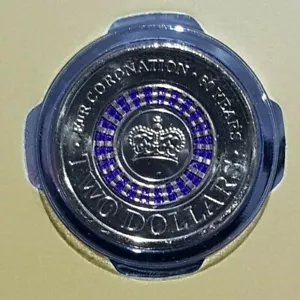 2018 Australia $2 Two Dollar Coin 30th Anniversary 2013 QUEEN CORONATION PURPLE - Foto 1 di 4