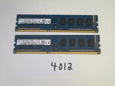 SKHynix HMT451U6BFR8C-PB 2x4Gb=8G PC3-12800 1600Mhz DDR3 Desktop Memory RAM 4012 - Image 1 of 2