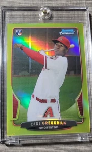 DIDI GREGORIUS 2013 BOWMAN CHROME YELLOW REFRACTOR ROOKIE RC # / 10 YANKEE ⚾️ - Picture 1 of 4