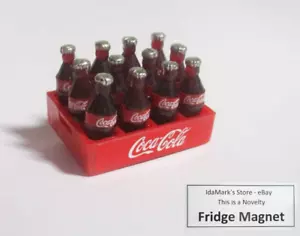 Coca Cola 12 Flaschen Kiste Limited Edition KÜHLSCHRANKMAGNET Neuheit 2,5" süß rot - Bild 1 von 14