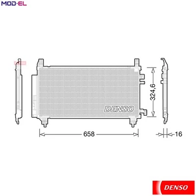 CONDENSER AIR CONDITIONING DCN50046 FOR TOYOTA YARIS/VIOS BELTA 1KR-FE 1.0L - Image 1 of 4
