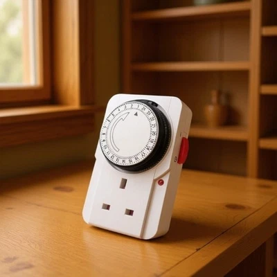 2/3-Pin Plug Timer Plug 15 Minutes Intervals Mechanical Timer Switch  Home Use - Image 1 of 4