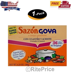 Goya Sazon con Culantro y Achiote (1 confezione) 36 sobres/confezioni 6,33 oz. -Nuovo - Foto 1 di 4