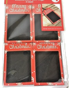 Christmas Chalk Board Merry Christmas Gift Tags  4 in package    New - Picture 1 of 6