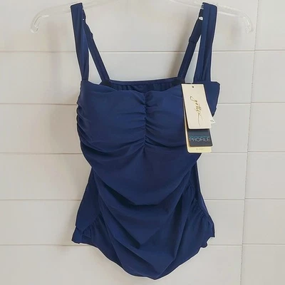 Tankini Gottex Profile para mujer 36D (Act=34D) Tutti Frutti fruncido con aros ¡NUEVO! Foto 1 de 4