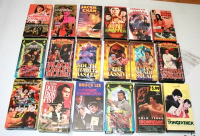 18 VINTAGE WU TANG AND OTHER KUNG FU VHS MOVIES!! - Imagem 1 de 2