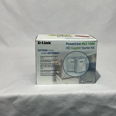 D-Link DHP-P601AV/E PowerLine AV2 1000 Adapter Kit – 2 Stück – Ungetestet - Bild 1 von 3