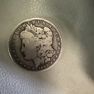 1890 $1 Morgan Silver Dollar- O - Picture 1 of 2
