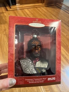 HALLMARK Keepsake Ornament 2000 Lieutenant Commander WORF Blown Glass Star Trek - Picture 1 of 6