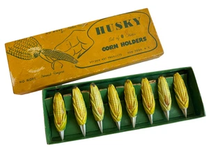 Steyson Art Antique Set of 8 Husky China Corn Holders 1952 - Picture 1 of 3