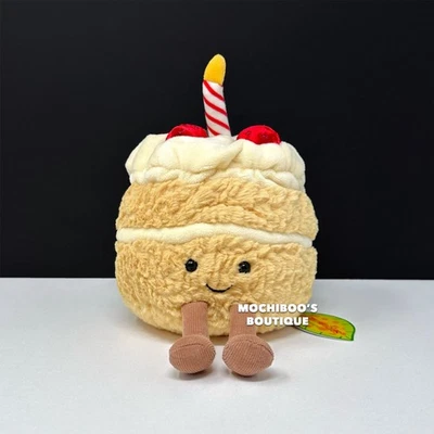 Jellycat AMUSEABLE BIRTHDAY CAKE Soft Plush Toy NWT Strawberry Frosted LOVEY HOT - Image 1 of 4
