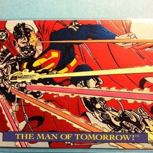 1993 DC Bloodlines Foil Embossed Card The Man Of Tomorrow S2 of 4 - Bild 1 von 1