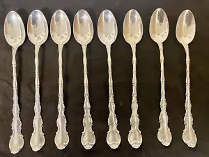 Sterling Silber Set 8 Gorham Straßburg Eisgetränk Teelöffel - 262 Gramm - Bild 1 von 6