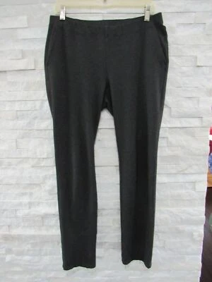 Pantalones ajustados ajustados de nailon viscosa elástica carbón Eileen Fisher S Foto 1 de 4