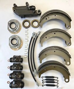 For 1942 Plymouth P-14: Master Brakes Rebuild Kit SHOES CYLINDERS HOSES ETC