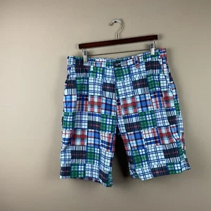 Callaway Golf Shorts Mens 36 X 10 Multi Color Plaid Polyester Flat Front - Picture 1 of 9
