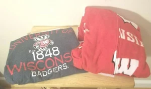 Wisconsin Badgers NCAA Classic Red School Logo XL Pajamas - Picture 1 of 5