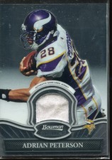 2010 Topps Bowman Sterling Patch Adrian Peterson #BSR-AP Minnesota Vikings