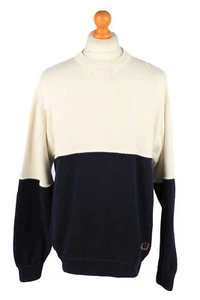 Tommy Hilfiger Hombre Jersey Cuello Redondo Años 90 Blanco XL-IL2121 - Imagen 1 de 4